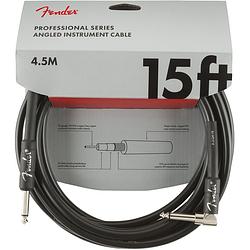 Foto van Fender professional series black jackkabel 4.5m haaks