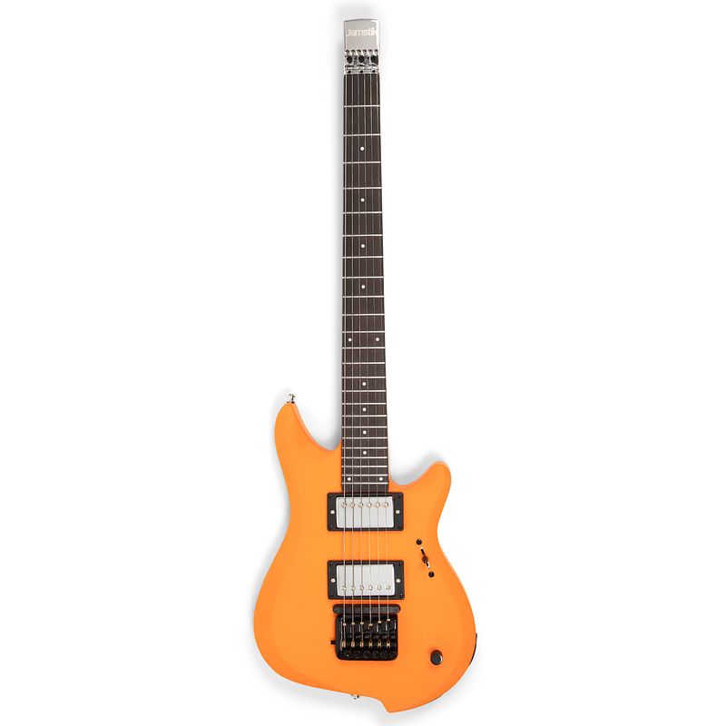 Foto van Zivix jamstik studio midi guitar matte orange elektrische gitaar met gigbag