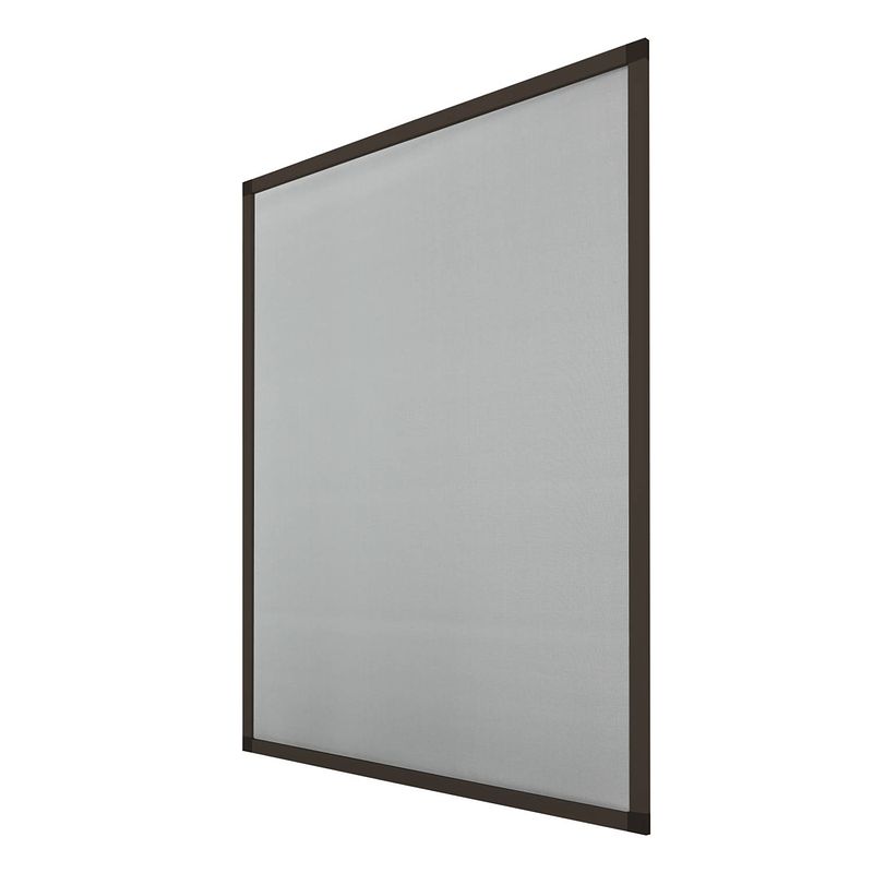 Foto van Vliegenscherm aluminium frame bruin 80 x 100 cm