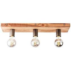 Foto van Brilliant plafondlamp panto 3-lichts - hout - leen bakker