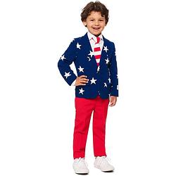 Foto van Opposuits verkleedpak stars and stripes jongens polyester