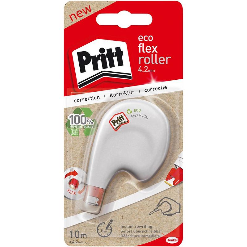 Foto van Pritt correctieroller eco flex, op blister