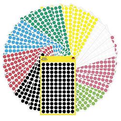 Foto van Avery-zweckform 59994 etiketten ø 8 mm papier rood, groen, geel, zwart, blauw, wit, neonrood, neon-groen 1 set(s) etiketten voor markeringspunten