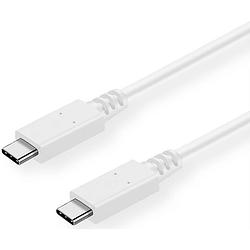 Foto van Value usb-kabel usb 3.2 gen2 (usb 3.1 gen2) usb-c stekker 1.00 m wit afgeschermd 11.99.9053