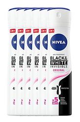 Foto van Nivea black & white invisible original deodorant spray voordeelverpakking