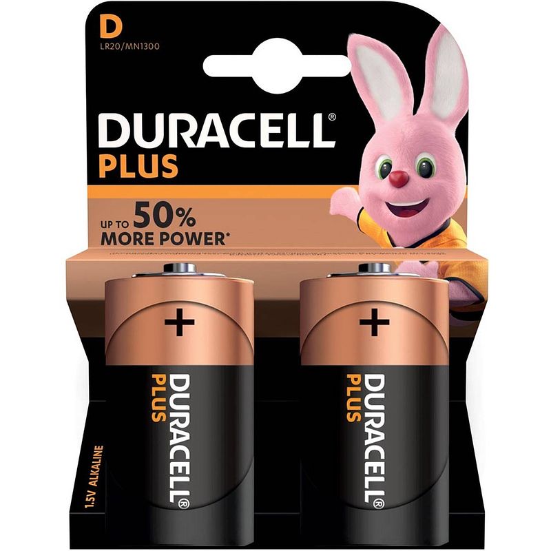 Foto van 10x duracell d plus batterijen alkaline lr20 mn1300 1.5 v - batterijen