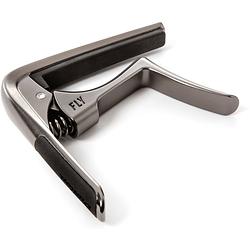 Foto van Dunlop 63cgm fly trigger capo gun metal capo voor western- en elektrische gitaar