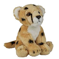 Foto van Pluche knuffel dieren cheetah/jachtluipaard 15 cm - knuffeldier