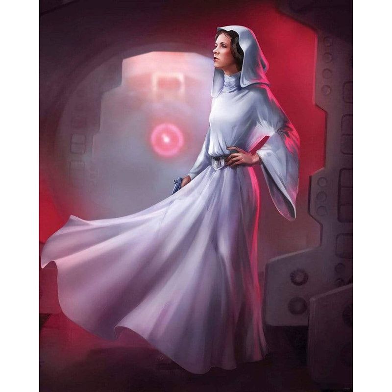 Foto van Komar star wars classic leia vlies fotobehang 200x250cm 4-banen