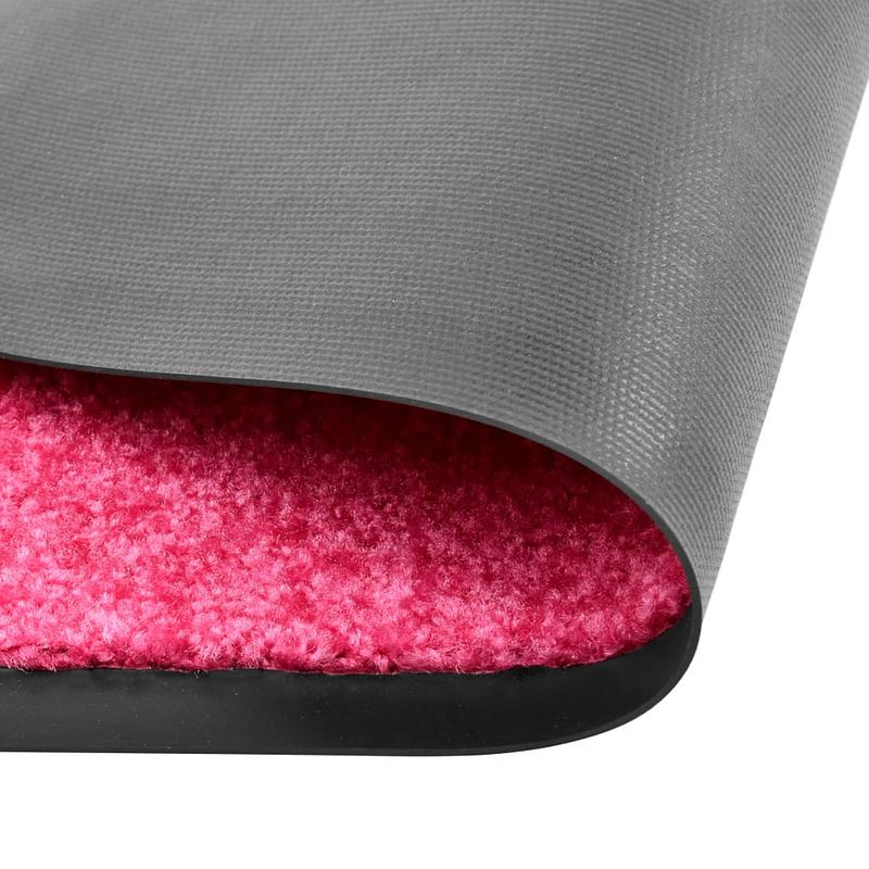 Foto van The living store roze deurmat - 90 x 60 cm - anti-slip pvc onderkant