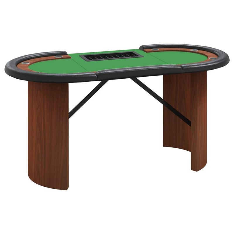 Foto van Vidaxl pokertafel voor 10 spelers met fichebak 160x80x75 cm groen