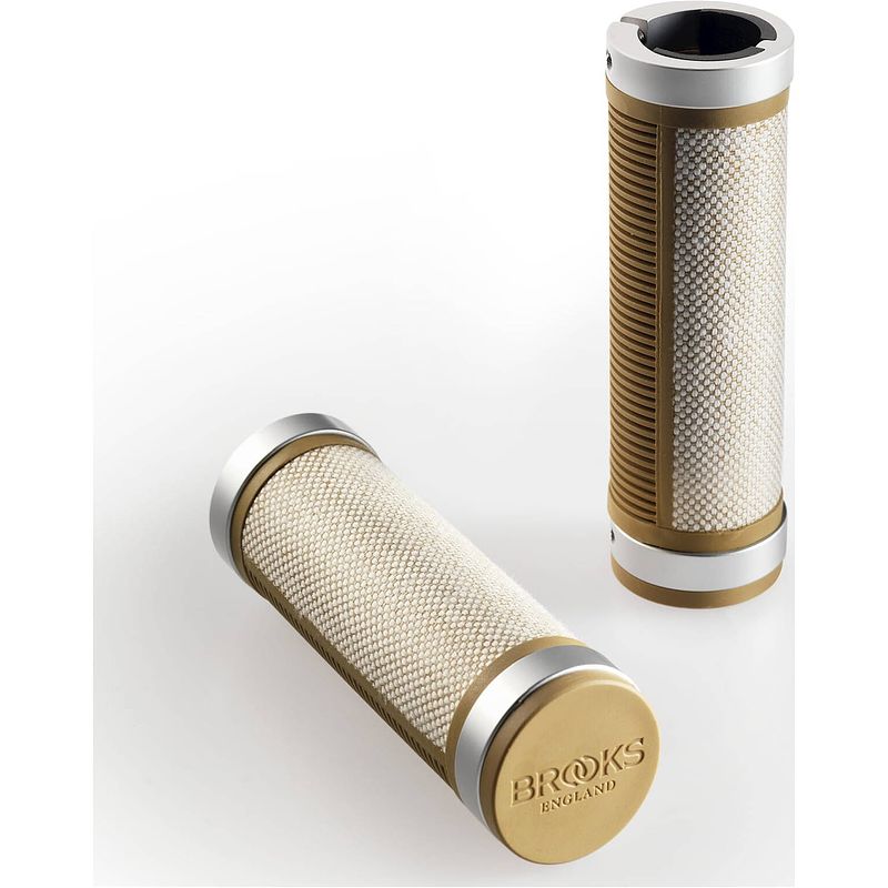 Foto van Brooks handvatten cambium grips 100mm natural rubber