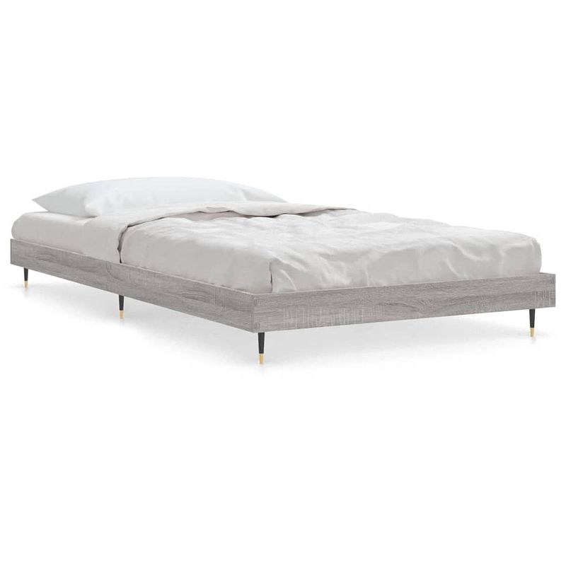 Foto van Vidaxl bedframe bewerkt hout grijs sonoma eikenkleurig 90x190 cm