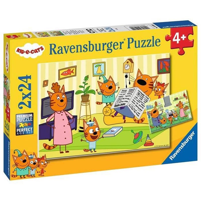 Foto van Puzzels van 2x24 stukjes - thuis met de kid-e-cats