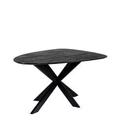 Foto van Giga meubel eettafel kiezel - zwart - 200cm - matrix-poot - tafel owen