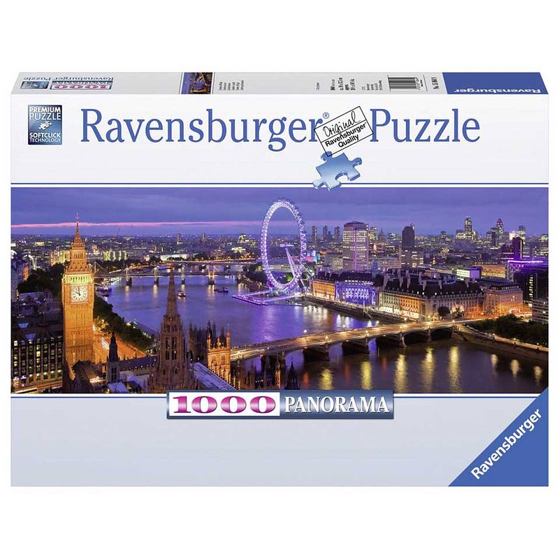 Foto van Ravensburger puzzel panorama londen bij nacht - 1000 stukjes