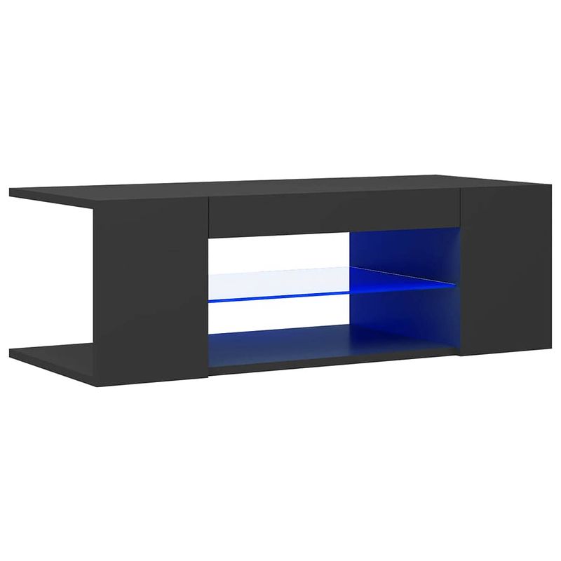 Foto van Vidaxl tv-meubel met led-verlichting 90x39x30 cm grijs