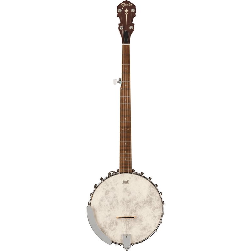 Foto van Fender pb-180e banjo natural wn elektrisch-akoestische 5-snarige banjo met gigbag