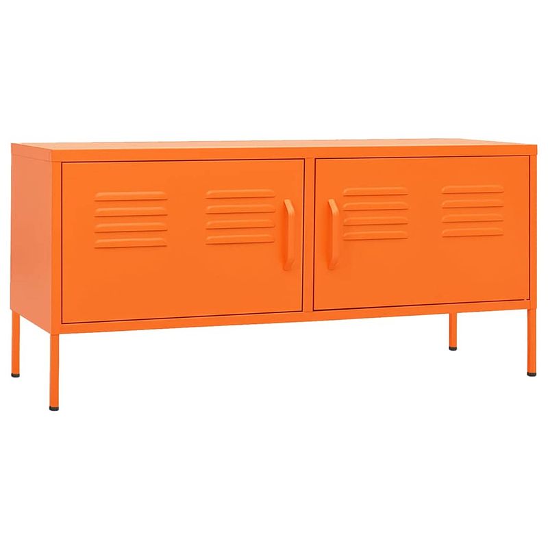 Foto van Vidaxl tv-meubel 105x35x50 cm staal oranje