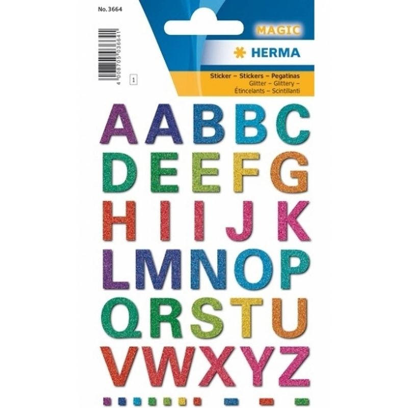 Foto van Stickervel letters gekleurd - stickers