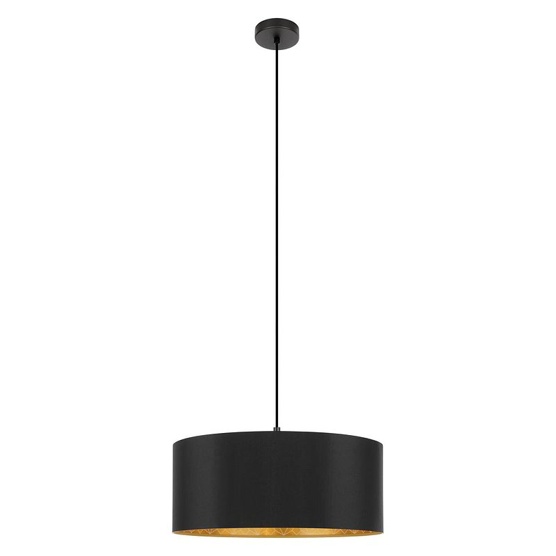 Foto van Eglo zaragoza hanglamp - e27 - ø 53 cm - zwart/goud