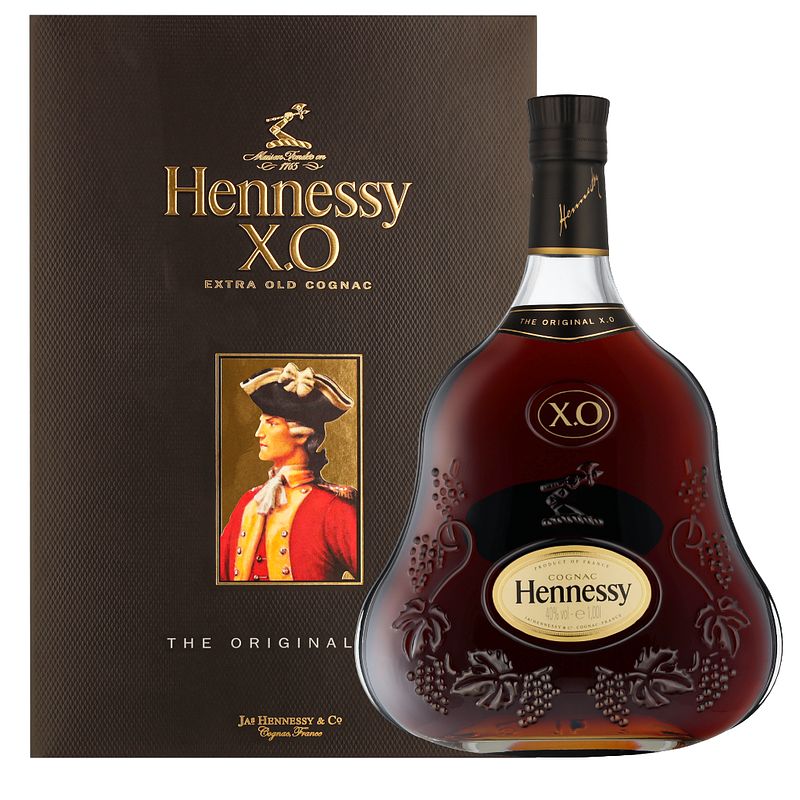 Foto van Hennessy xo 1ltr cognac + giftbox
