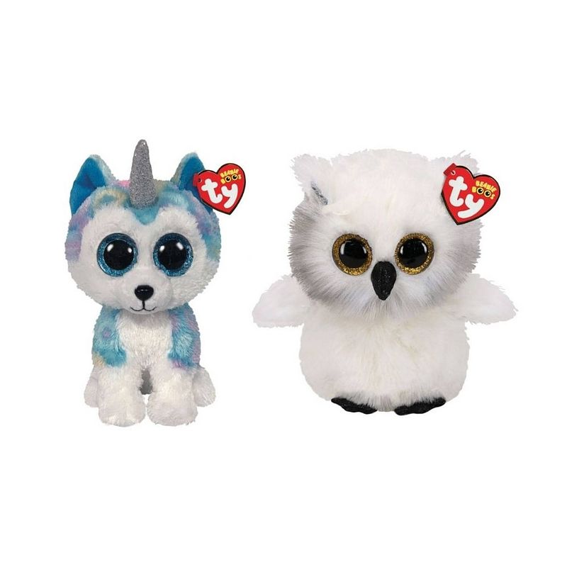 Foto van Ty - knuffel - beanie buddy - helena husky & austin owl