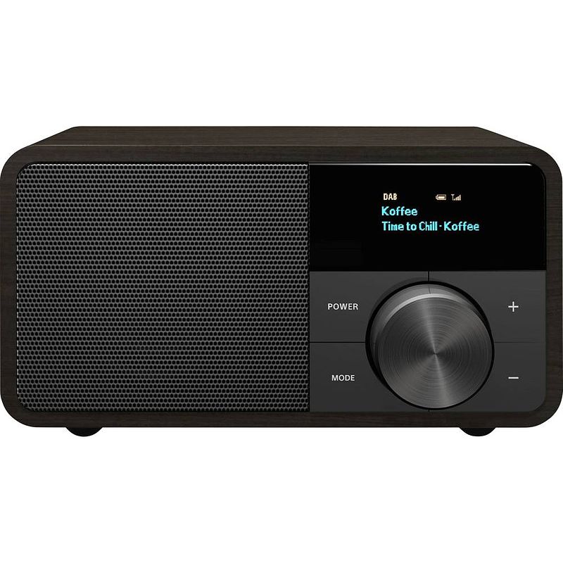 Foto van Sangean genuine mini ddr-7 tafelradio dab+, vhf (fm) aux, bluetooth donkerbruin