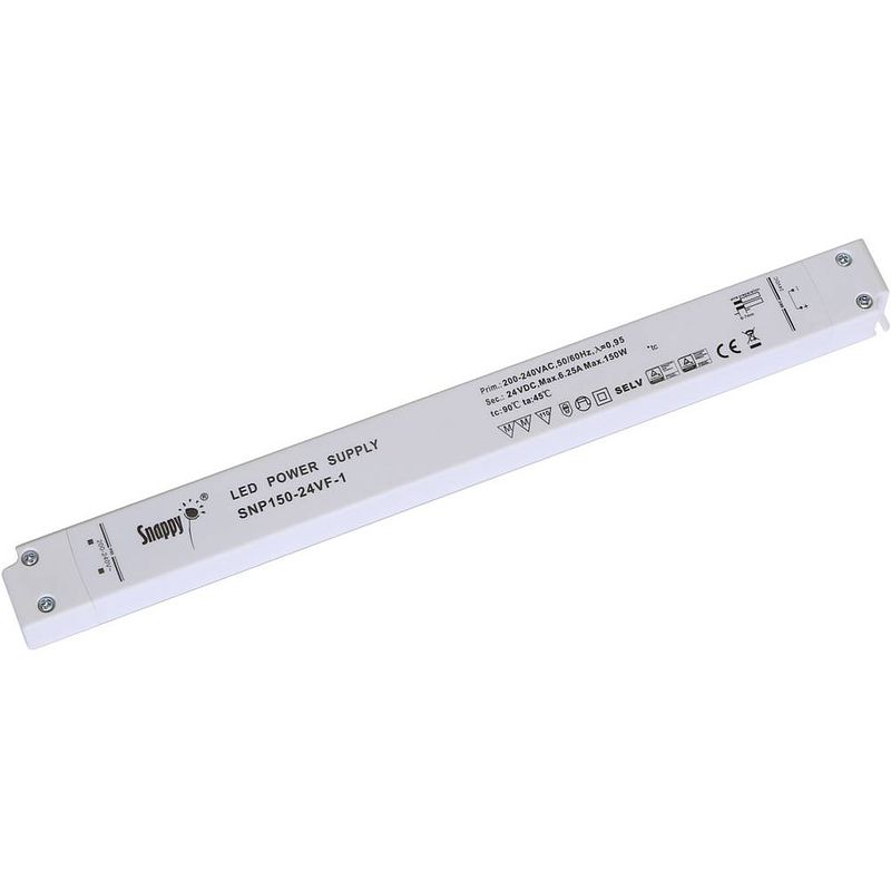 Foto van Dehner elektronik snappy snp150-24vf-1 led-transformator constante spanning 150 w 0 - 6.25 a 24 v/dc niet dimbaar, geschikt voor meubels,