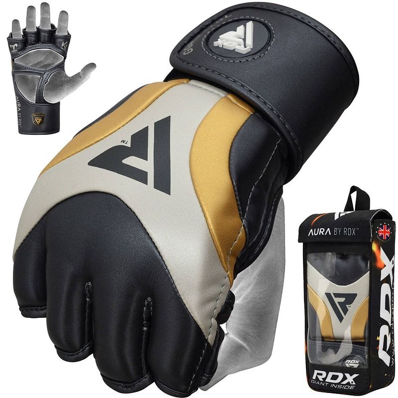 Foto van Rdx sports t17 aura grappling gloves - medium - kunststof