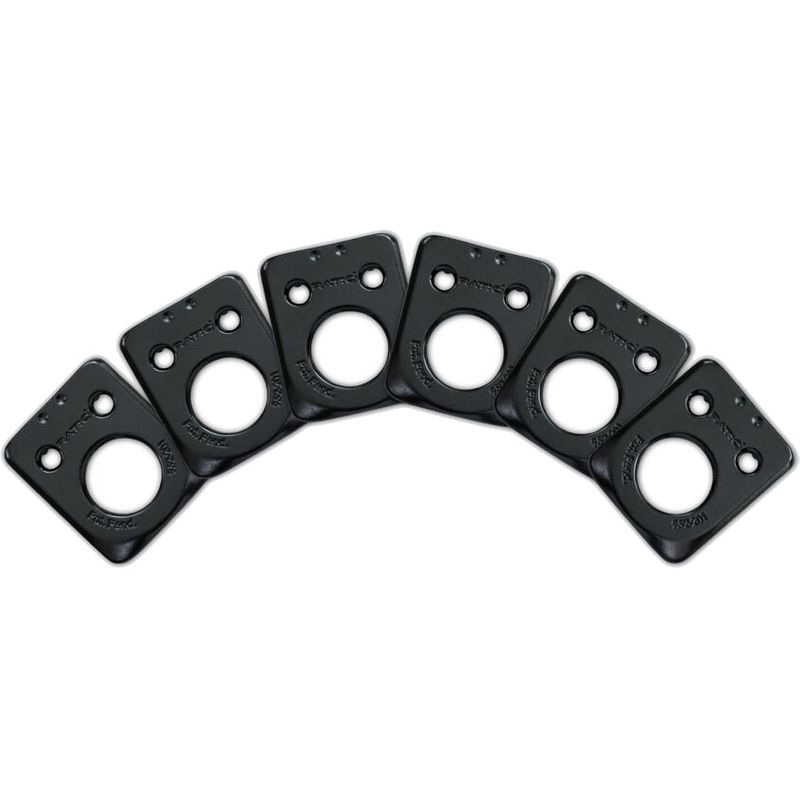 Foto van Graph tech prt-952-201-b0 ratio invisomatch f-style mounting plates 2-pin hole black (set van 6)