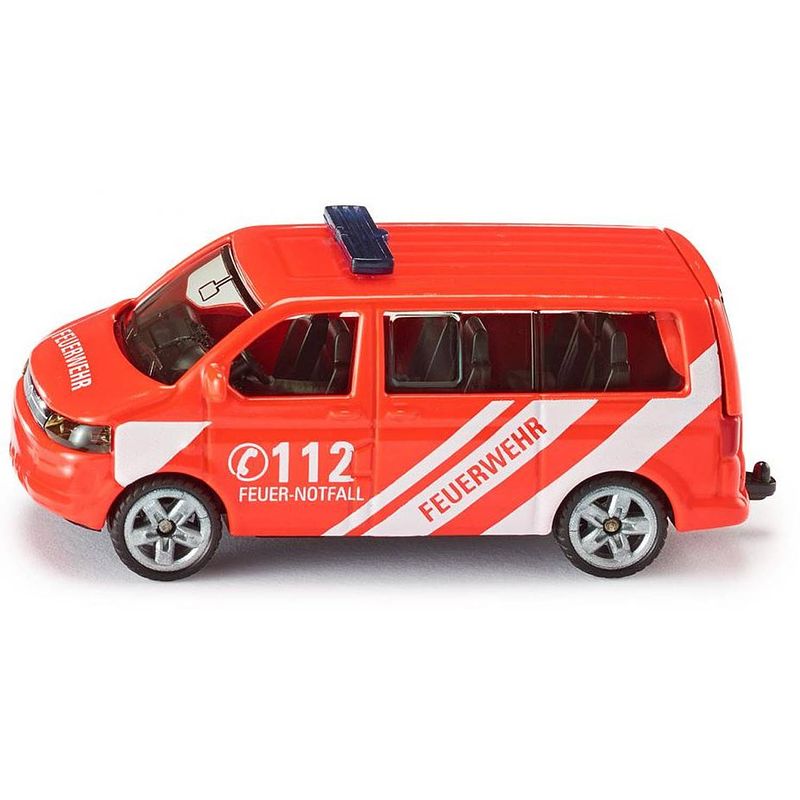 Foto van Siku vw transporter brandweerbus 8,5 cm staal rood/wit (1460)