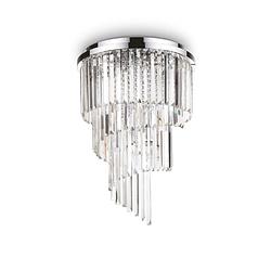 Foto van Ideal lux - carlton - plafondlamp - metaal - e14 - chroom