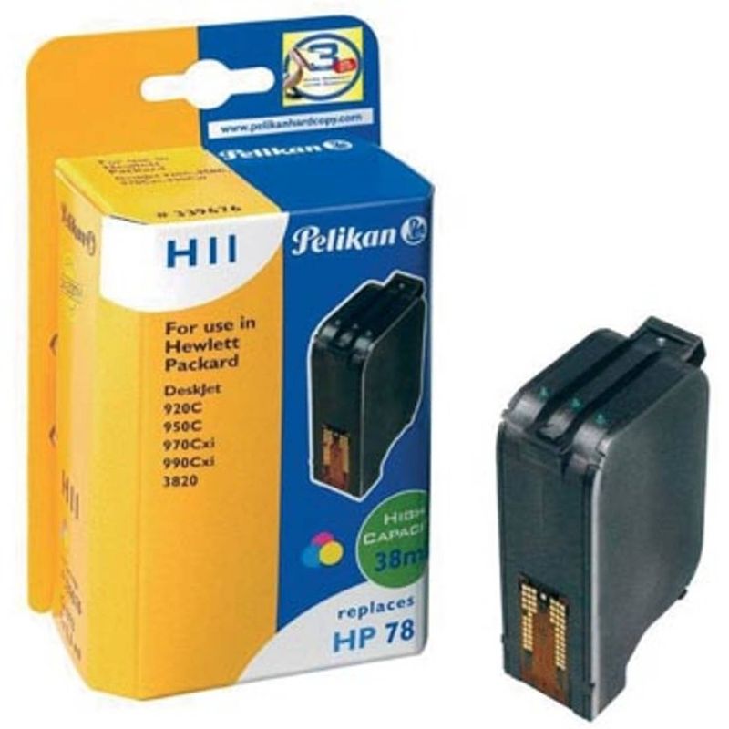 Foto van Pelikan inktcartridge 3 kleuren, 970 pagina'ss voor hp 78 - oem: c6578a