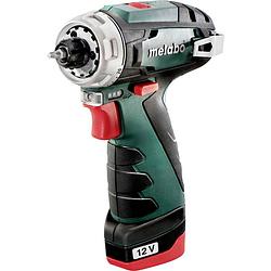 Foto van Metabo powermaxx bs basic 600984500 accu-schroefboormachine 12 v 2.0 ah li-ion incl. 2 accus, incl. lader, incl. koffer