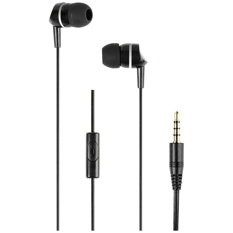 Foto van Teccus dc hs b in ear headset kabel stereo zwart headset