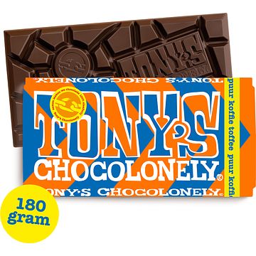 Foto van Tony'ss chocolonely puur koffie toffee 180gr bij jumbo