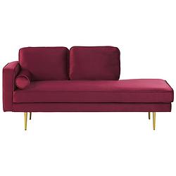 Foto van Beliani miramas - chaise longue-rood-fluweel