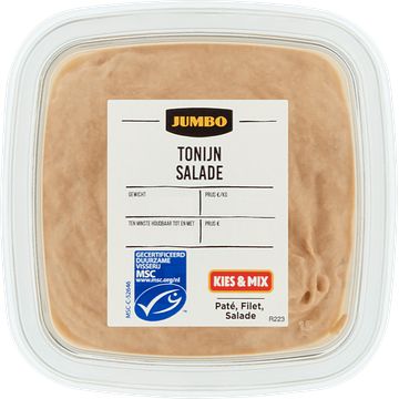 Foto van 2 voor € 4,50 | jumbo tonijnsalade 150g aanbieding bij jumbo