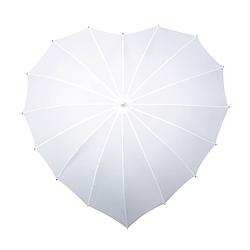 Foto van Impliva paraplu hartvormig handopening 110 cm wit