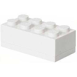 Foto van Lego mini-opbergsteen 8 noppen 4,6 x 9,2 cm polypropeen wit