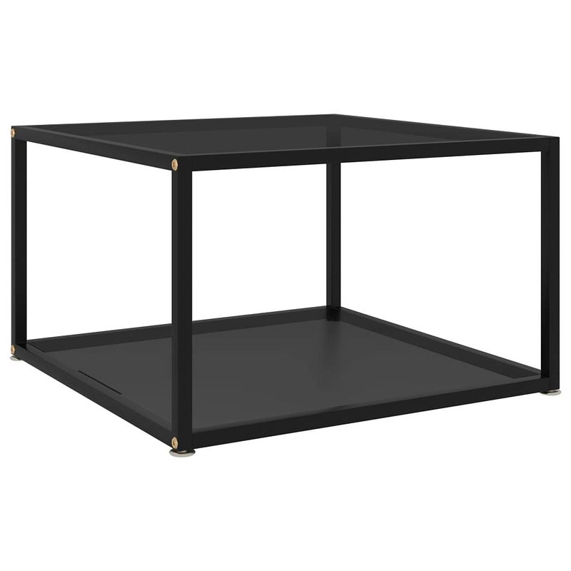 Foto van Vidaxl salontafel 60x60x35 cm gehard glas zwart