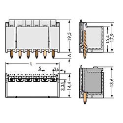 Foto van Wago 2092-1402/200-000 male behuizing-board 2092 totaal aantal polen: 2 rastermaat: 5 mm 200 stuk(s)