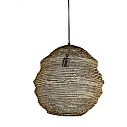 Foto van Non-branded hanglamp bjorn 38 x 38 cm e27 rvs 25w goud