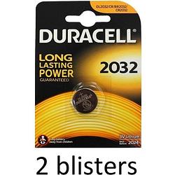 Foto van 2 stuks (1 blister a 2 st) duracell dl2032 knoopcelbatterij