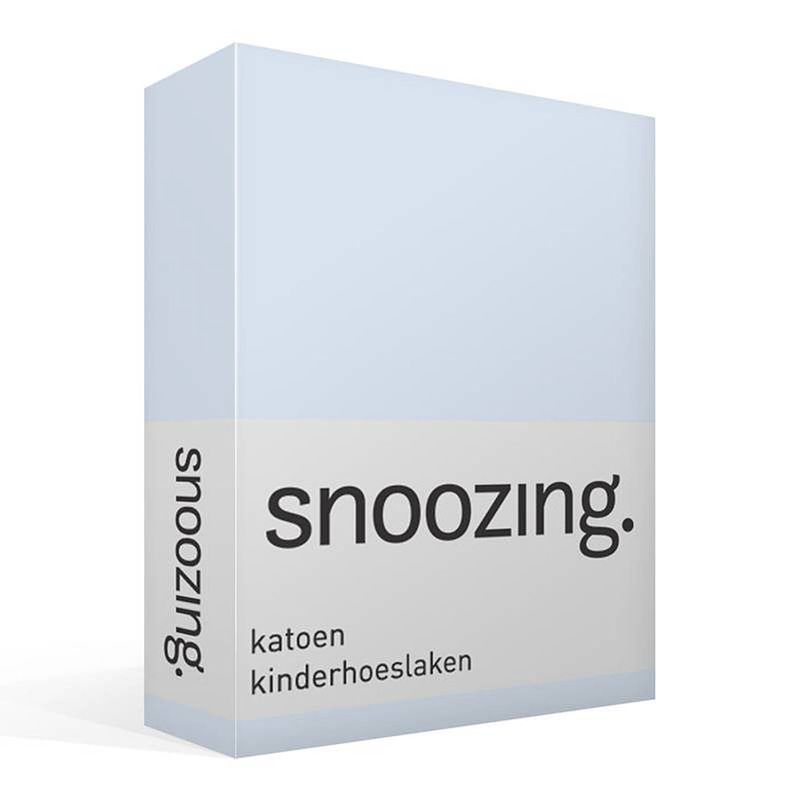 Foto van Snoozing - katoen - kinderhoeslaken - junior - 70x150 cm - hemel