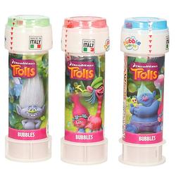 Foto van 3x trolls/trollen bellenblaas flesjes met bal spelletje in dop 60 ml voor kinderen - bellenblaas