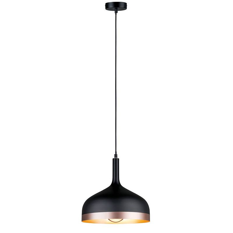 Foto van Paulmann neordic embla 79629 hanglamp led e27 20 w zwart, koper (mat)