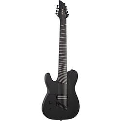 Foto van Schecter pt-8 ms black ops lh elektrische gitaar satin black open pore (linkshandig)