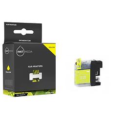 Foto van Inktmedia® -navulinkt - geschikt brother lc-125y xl inktcartridge geel - navul inkt - refill inkt